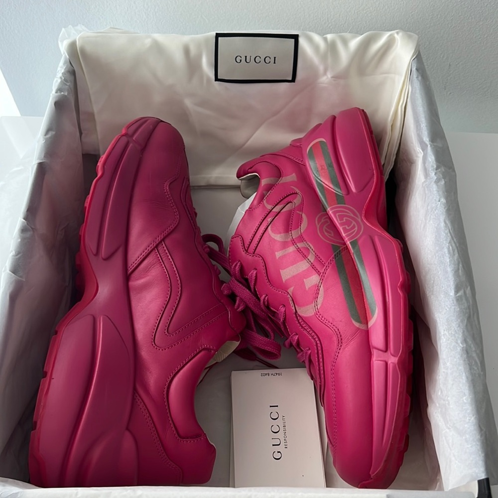 Gucci Apollo Pink Sneakers, Size 9